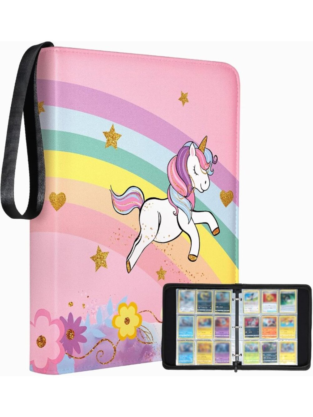 Large Capacity 9 Pocket Card Binder for 900 Cards - Double-Sided Zipper Album